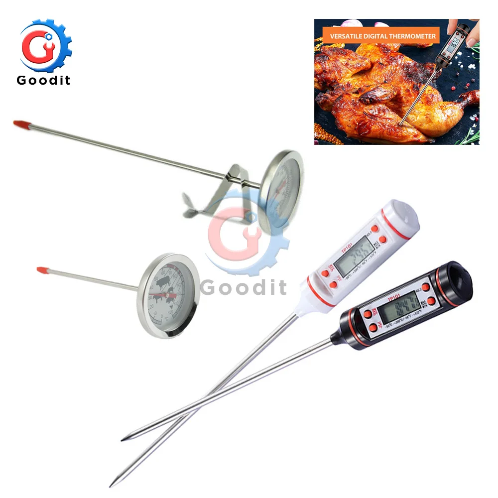 Цифровой термометр для мяса барбекю электронный приготовления пищи зонд вода