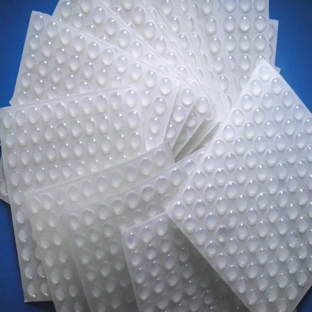 

100Pcs 3/8" Rubber Silicon Kitchen Cabinet Door Glass Pad Bumper Damper Cushion Self-adhesive Transparent Silicone Pad