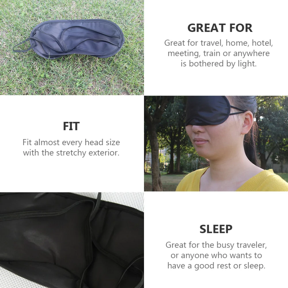 

12 Pcs Sleeping Blinders Outdoor Elastic Blindfolds Shading Covers Eye Patches