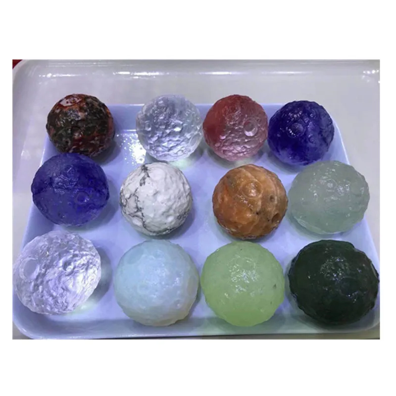 

Новые смешанные материалы ручная Луна кратер хрустальные Каменные Шары Хрустальные лечебные камни для украшения