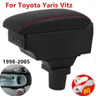 Подлокотник для Toyota Yaris Vitz Hatchback 1998-2005, консоль для хранения с USB-светодиодом
