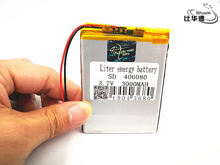 

Liter energy battery Good Qulity 3.7V,3000mAH 406080 Polymer lithium ion / Li-ion battery for tablet pc BANK,GPS,mp3,mp4