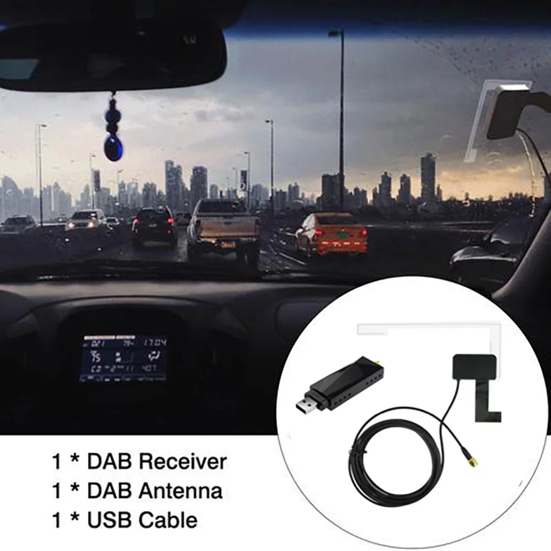Dab радиоприемник в автомобильной антенне цифровой DAB + адаптер тюнер коробка