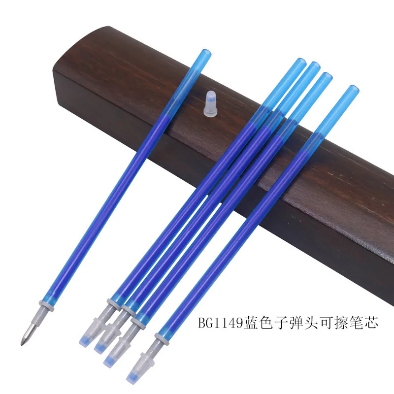 Blue ink 100 pcs Заказные 100 шт стираемые чернила для заправки пули 0,5 мм наконечник синий черный две спецификации по желанию подходящая шариковая ручка гелевая ручка - Цвет: Blue ink 100 pcs