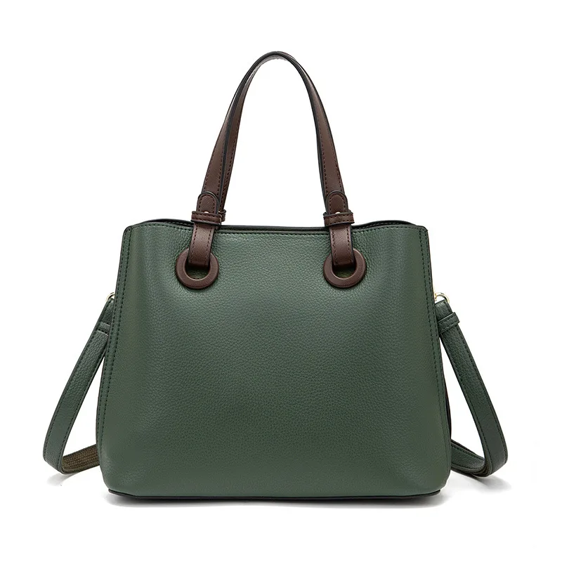 

2021 New Arrivals Hard PU Leather Solid Bags High-capacity Women's Bag Causal Women's Tote Handbag