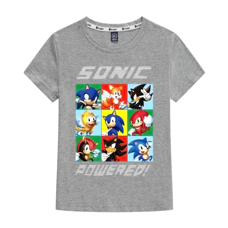 

2-14Y 2020 Summer Sonic The Hedgehog T Shirt Kids Clothes Boys T-shirts Toddler Girls Tops Cotton Children Fashion Casual Tees
