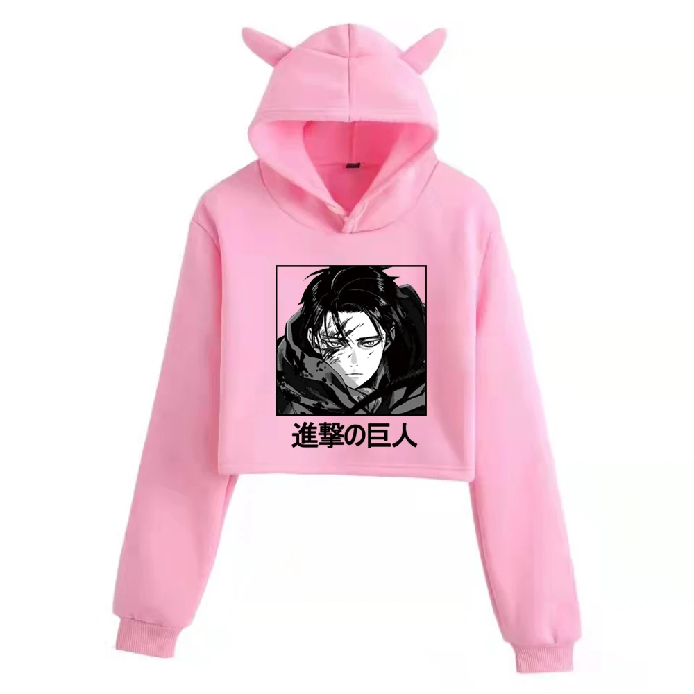 

Cat Ear Hoodie Printed Hoodie Cool Hoody Casual Women Men Hooded Attack on Titan Sweatshirt