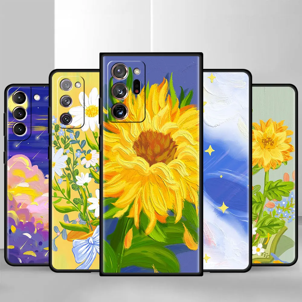 

Art Flower Sunflower Daisy Fitte Case for Samsung Galaxy A50 A51 A70 A71 A21s A12 A31 A10 A20e A20s A30 A40 Tpu Capa Phone Cover