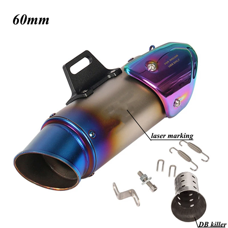 Выхлопная труба из стали универсальный глушитель выхлопной трубы мотоцикла с