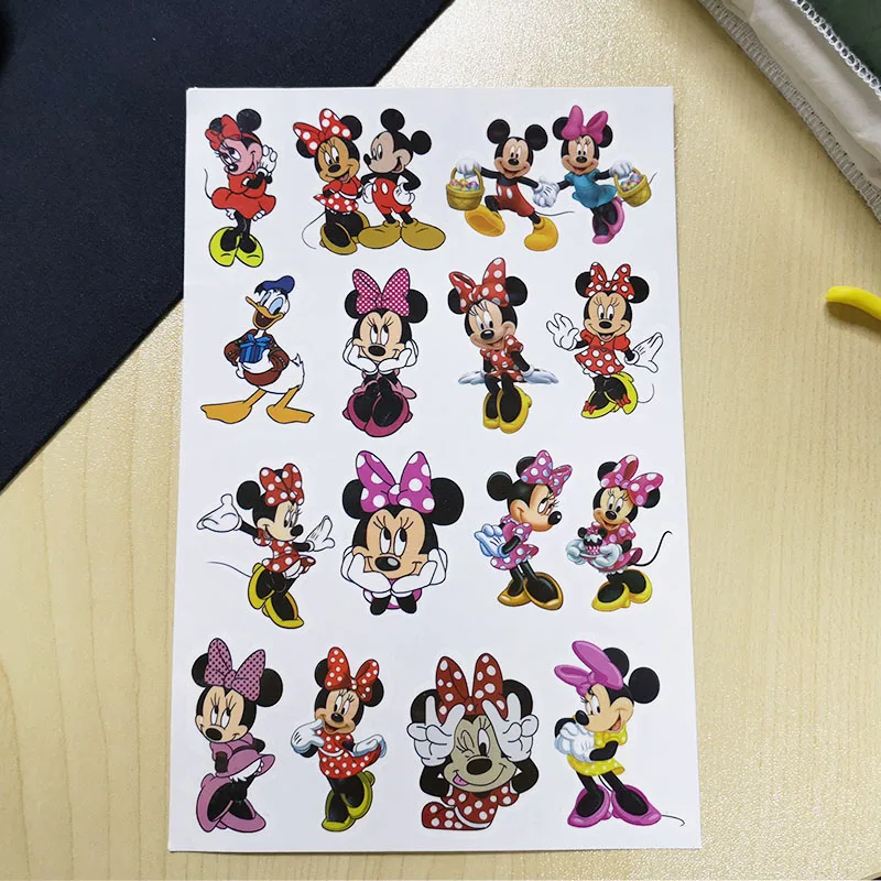 Наклейка-Татуировка с персонажами из мультфильмов Disney и Минни игрушка для
