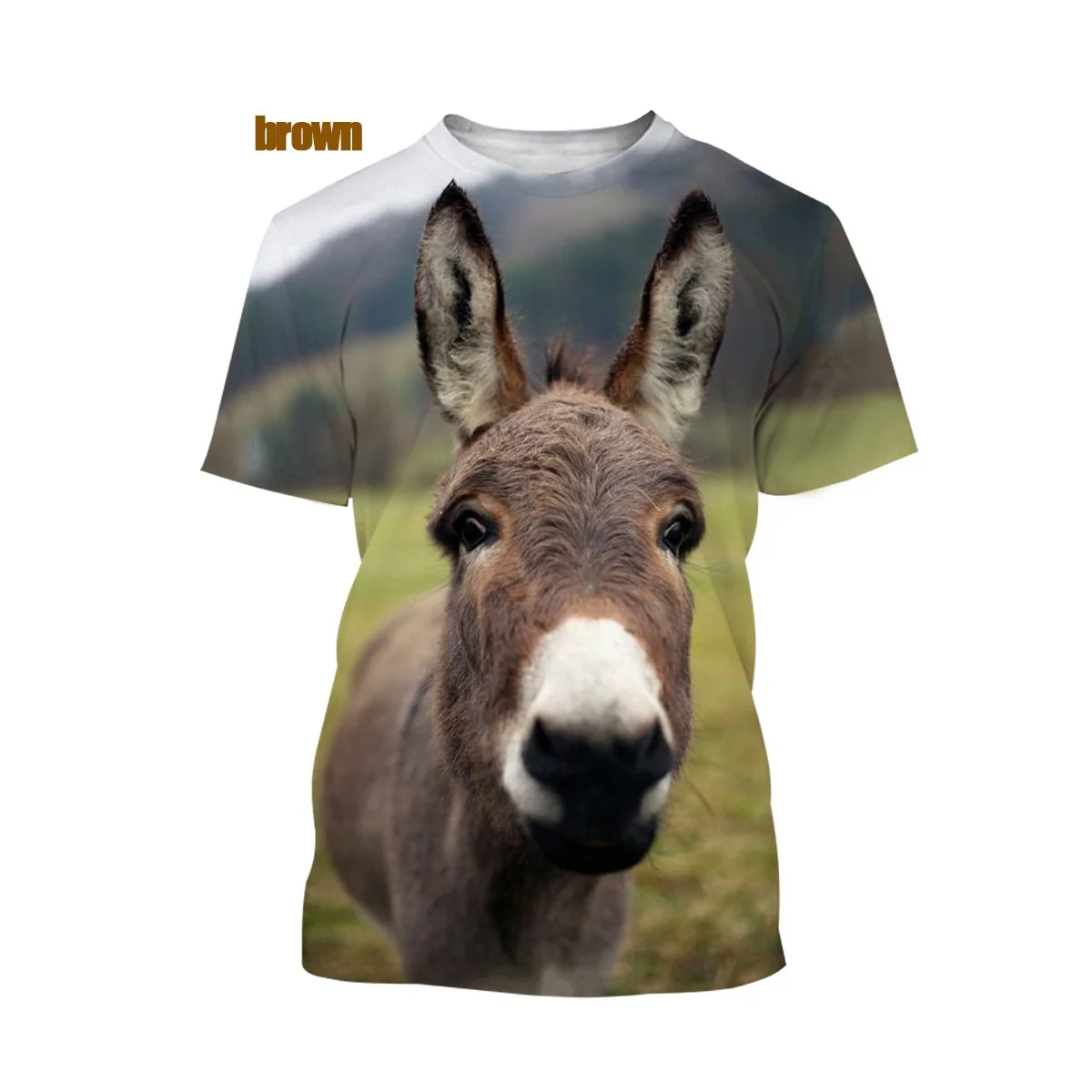 Новая модная повседневная футболка для мужчин и женщин с 3D принтом осла в виде