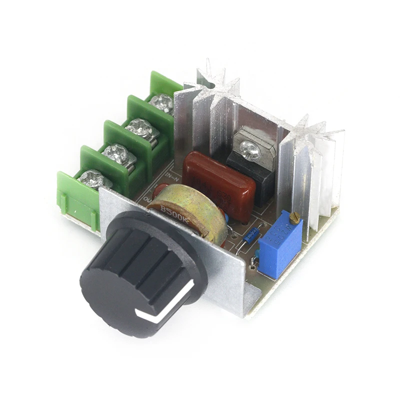 

1PC AC 220V 2000W SCR Voltage Regulator Dimming Dimmers Motor AC 50-220V Speed Controller Thermostat Electronic Voltage Module