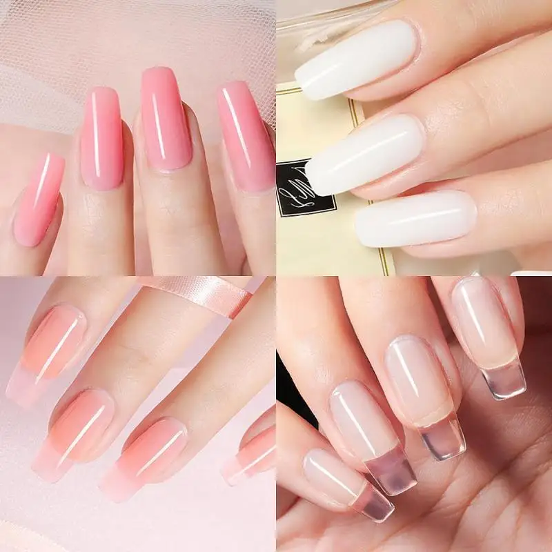 

Painless Nail Extension Gel 60ml Nail Art Phototherapy Glue UV Glitter Tweezers Nail Mold Set Manicure Decoration Tools TSLM1