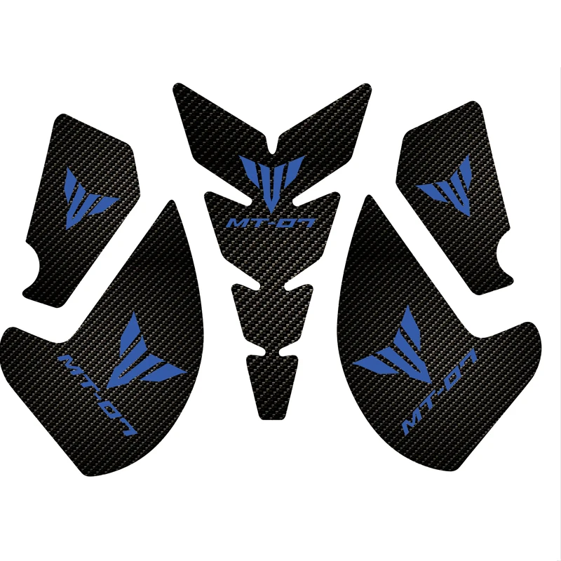 Противоскользящая наклейка на бак мотоцикла MT07 боковая защитная накладка колено