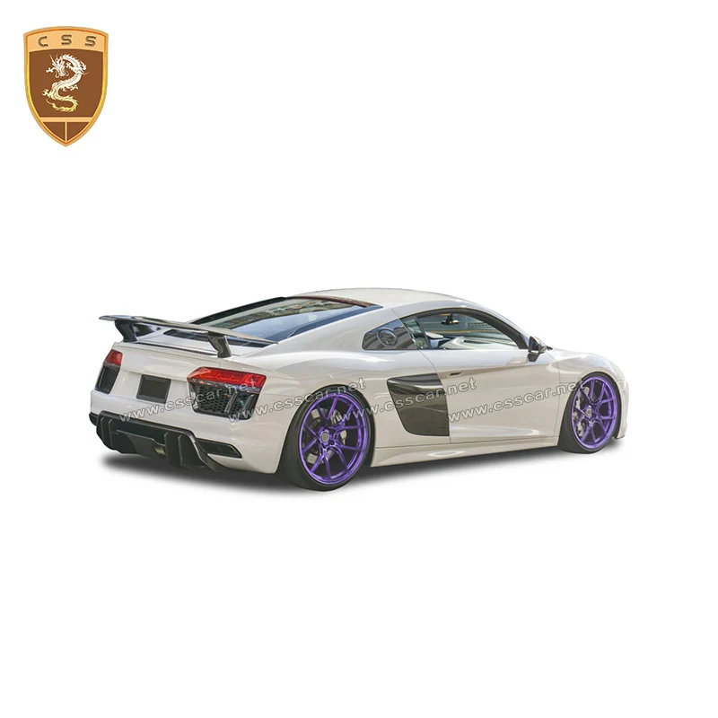 Комплект кузова из углеродного волокна для Audi R8 передний и задний диффузор губ
