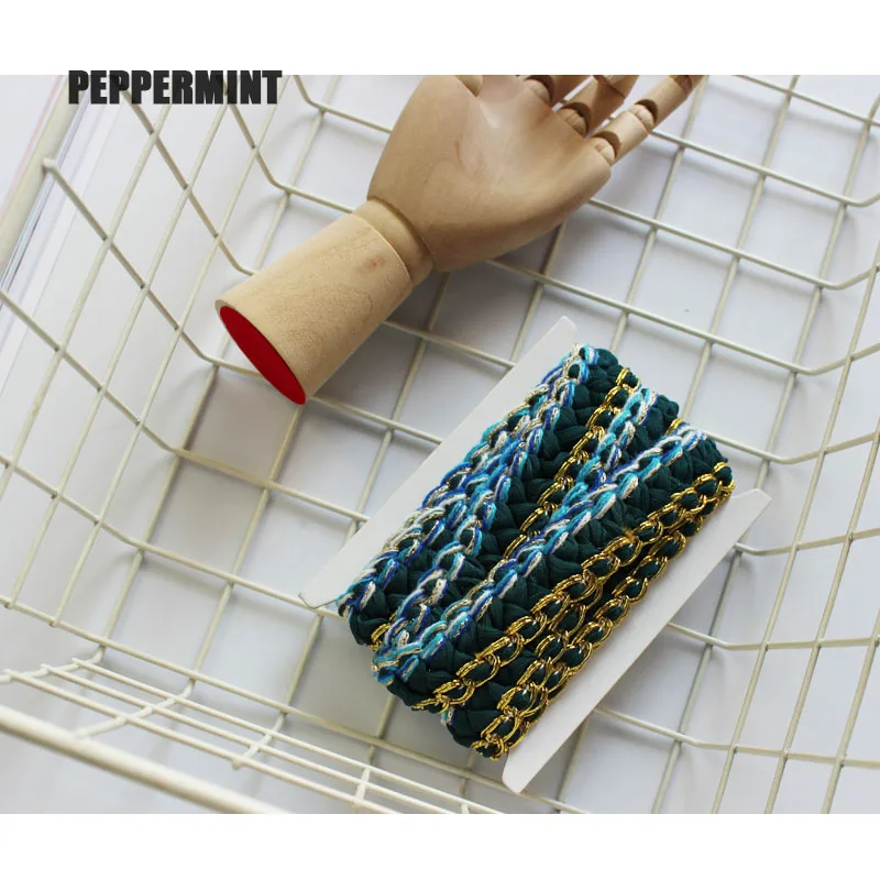 Золотая плетеная тесьма 1 ярд 20 мм