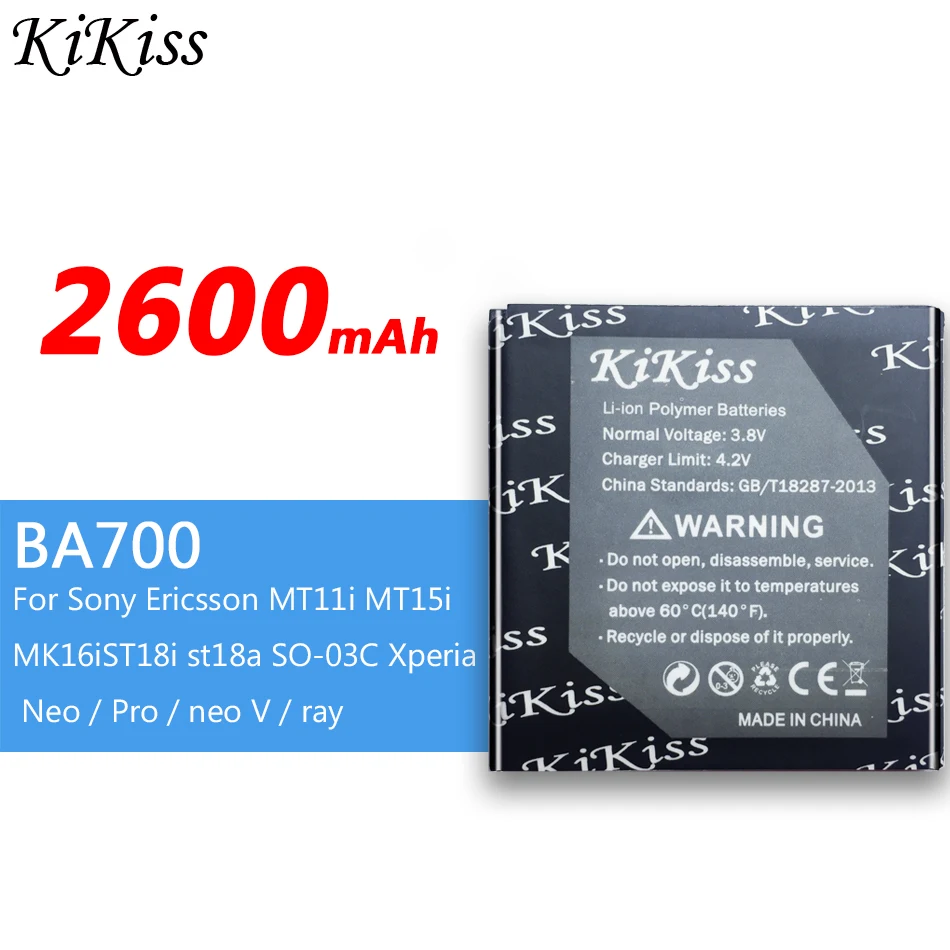 2600 мА/ч BA700 Мобильный телефон батарея мобильного телефона для Sony Ericsson MT11i MT15i MK16i
