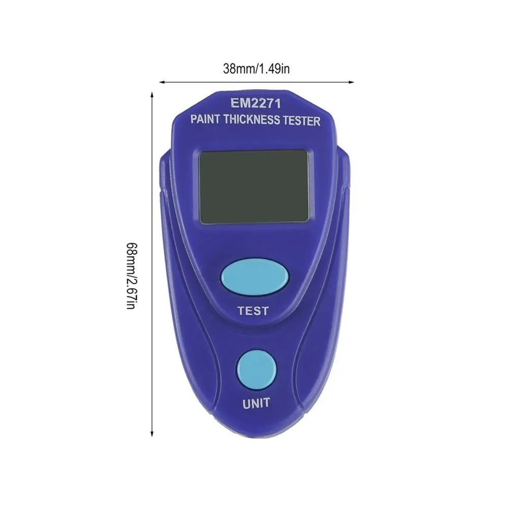 

RU Mini Coating Digital Painting thickness gauge LCD Car Coating Diagnostic-tool Ultrasonic Car-detector with CR2032 Battery