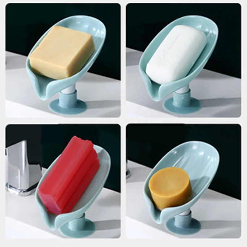 

1PC Leaf Shape Soap Box Drain Soap Holder Box Bathroom Shower Soap Laundry Soap Holder Storage Bathroom Accessories Gadgets