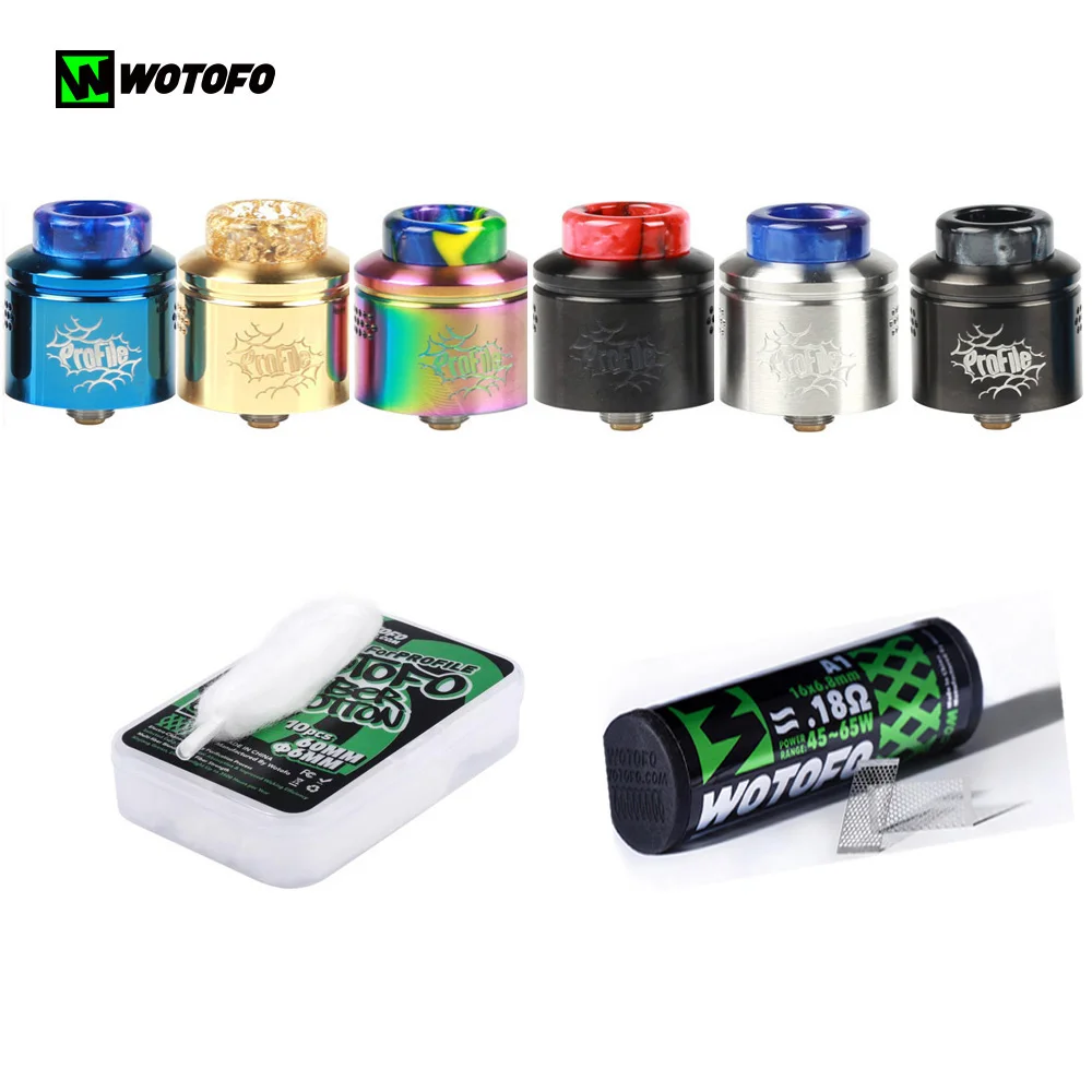 Оригинальный RDA атомайзер Wotofo с ватным и сетчатым баком для вейпа испаритель