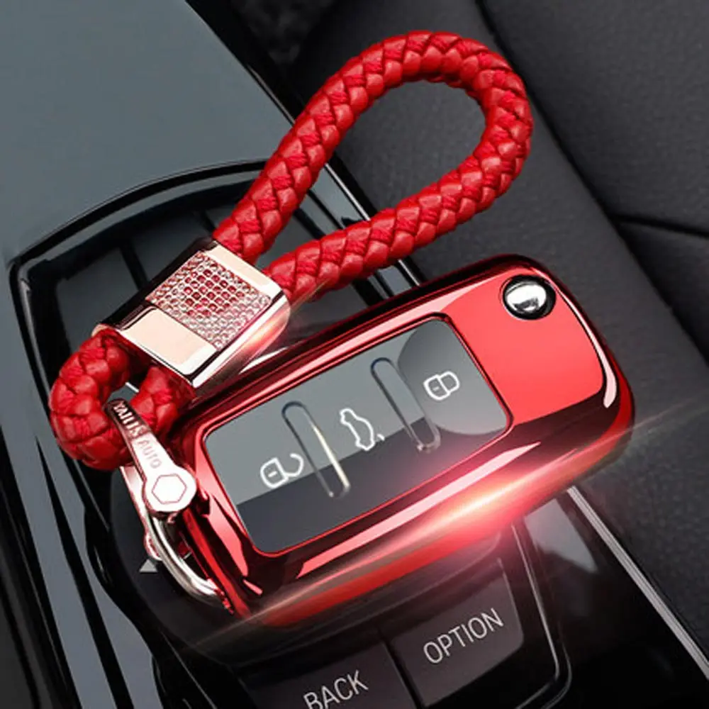 Чехол для ключей с дистанционным управлением для Volkswagen VW Golf Bora Jetta POLO GOLF Passat Beetle Touran Ibiza mk6 Scirocco Leon - Название цвета: Option 7