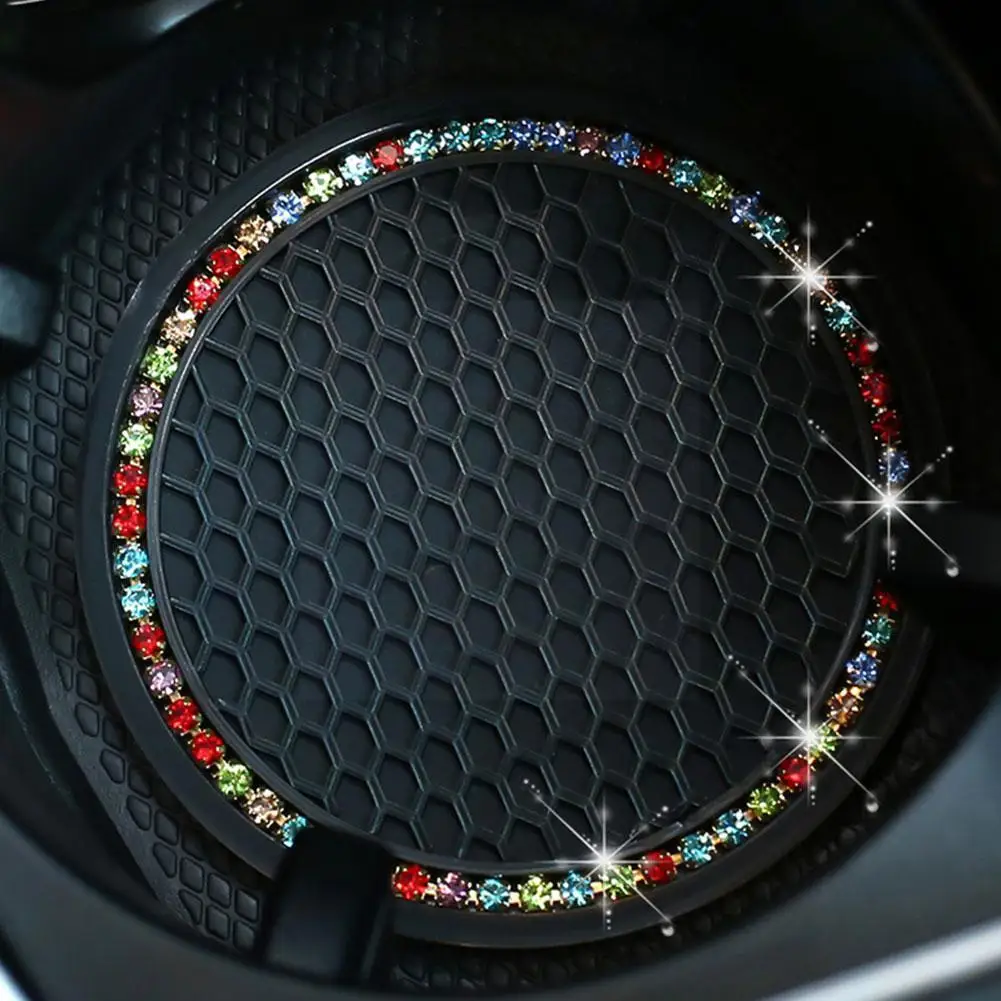 

2pc Car Universal Diamond Honeycomb Water Coaster Creative Mat Cute Anti-slip Interior Water Storage Coaster Mat Car G5D0