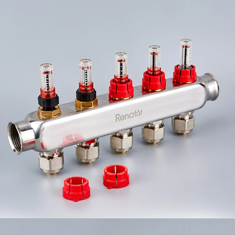 

CE passed natural color water separator Temperature controlled floor heating forging and pressing integrated water collector