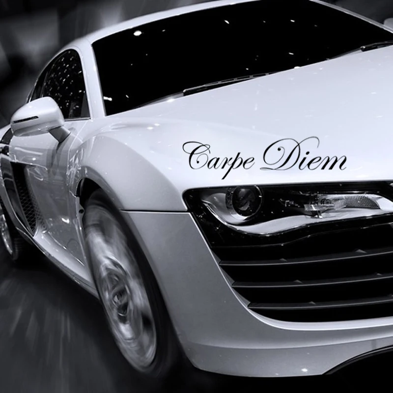 

Personality Fashion Reflective Carpe Diem Art Text Motorcycles Rear Windshield Scratch Decals Car Decorative Vinyl Apply To Car