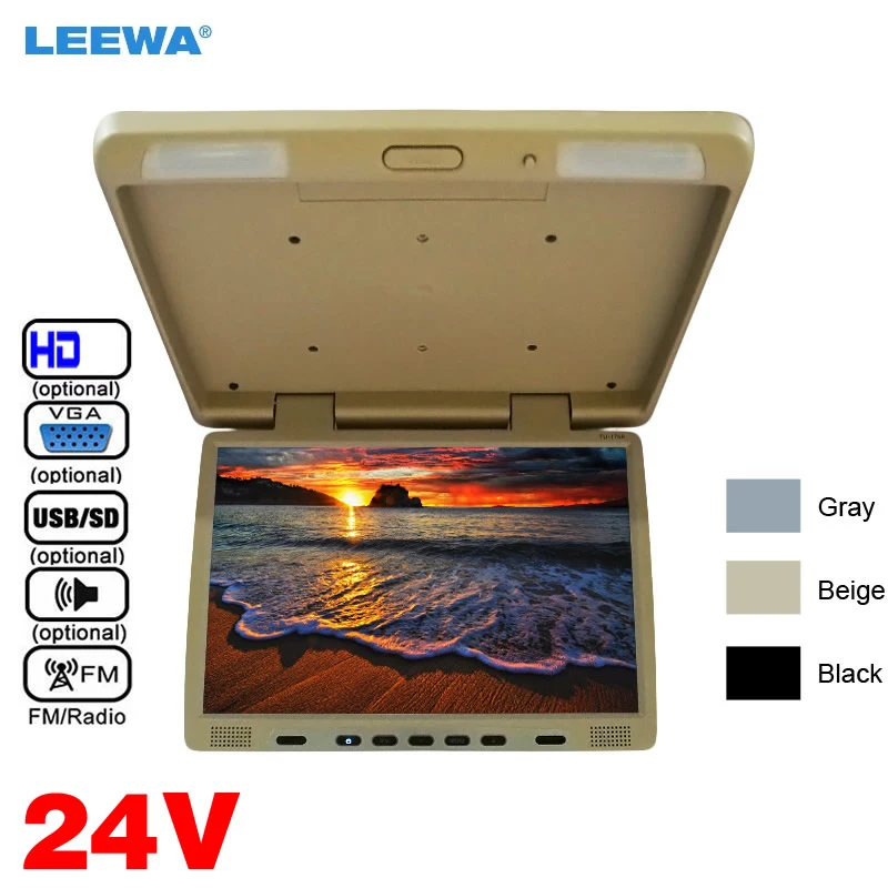 Автомобильный DVD-плеер LEEWA Выкидной монитор с ЖК-дисплеем диагональю 17 дюймов 12
