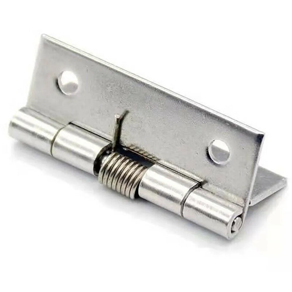 2pcs 1/1.5/2/2.5/3/4 Inch Self Closing Durable Stainless Steel Spring Hinge Furniture Hinge Gift Box Instrument Box Cosmetics