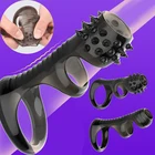 Силиконовое кольцо для пениса, Ребристое кольцо для пениса, фаллоимитатор, увеличитель обхвата, рукав для пениса, увеличитель мужского пениса, t, задержка эякуляции, секс-игрушки для мужчин