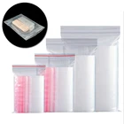 100 шт. мини пластиковые Ziplock мешки для ювелирных изделий, застежка-молния замка застежка-молнии пластиковые пакеты для упаковки пищевых продуктов толстый ясный пылезащитный чехол сумка для хранения