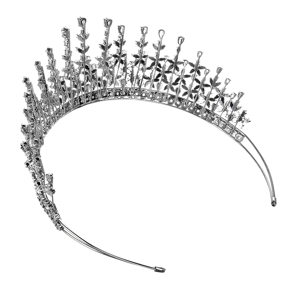 

PRMOO Bride Hair Jewelry Rhinestone Hair Accessories Hair Band Wedding Headwear Headband Crown Queen Brides Tiara Hair Clips