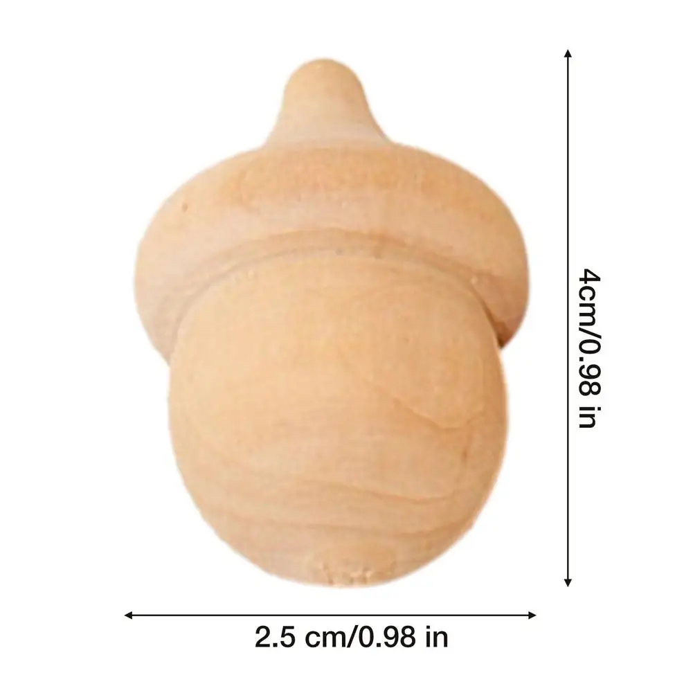 

20PC Simulation Small Acorn wooden micro-landscape sculpt oak seed plant Indoor Decorative Crafts garden yard Acorn Ornaments