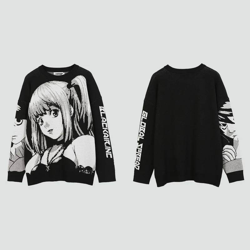 Костюм униформы из аниме тетрадь смерти сексуальный топ труба свитер свободный