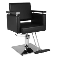 hair beauty equipment hydraulic barber chair modern black styling salon haircut heavy duty pump can be rotating lifting put down