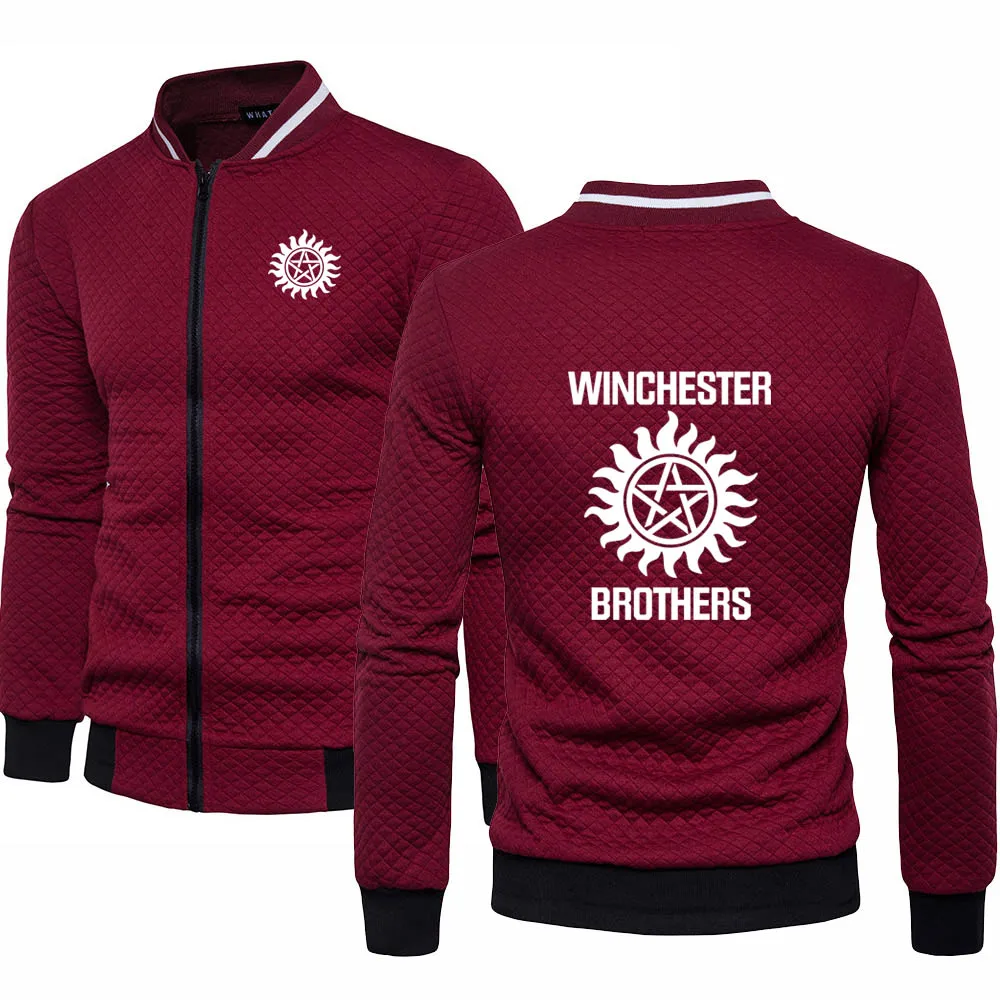 

2021 new supernatural Men's pullover Winchester Bros Sweatshirt Hooded Solid color Casual Men's hoodie Cotton Sportswear