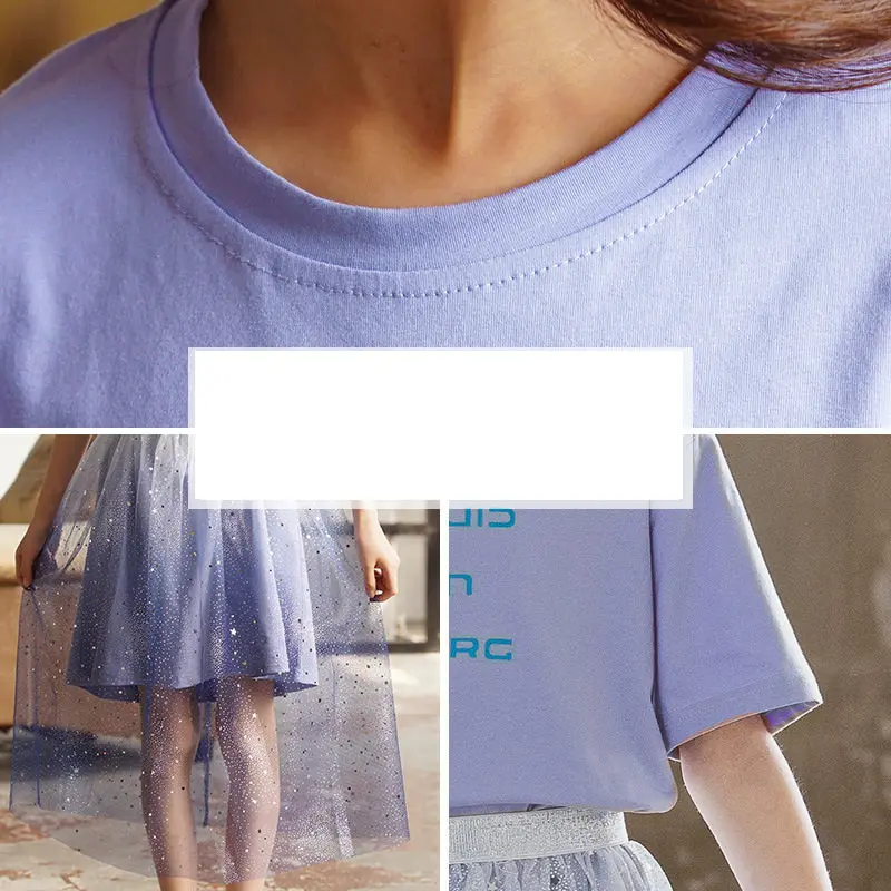 

Fashion Clothes Summer Girls Clothing Set Purple T-shirts and Lace Skirts 2pcs Short Sleeve Princess Birthday Outfits 8 12 Years