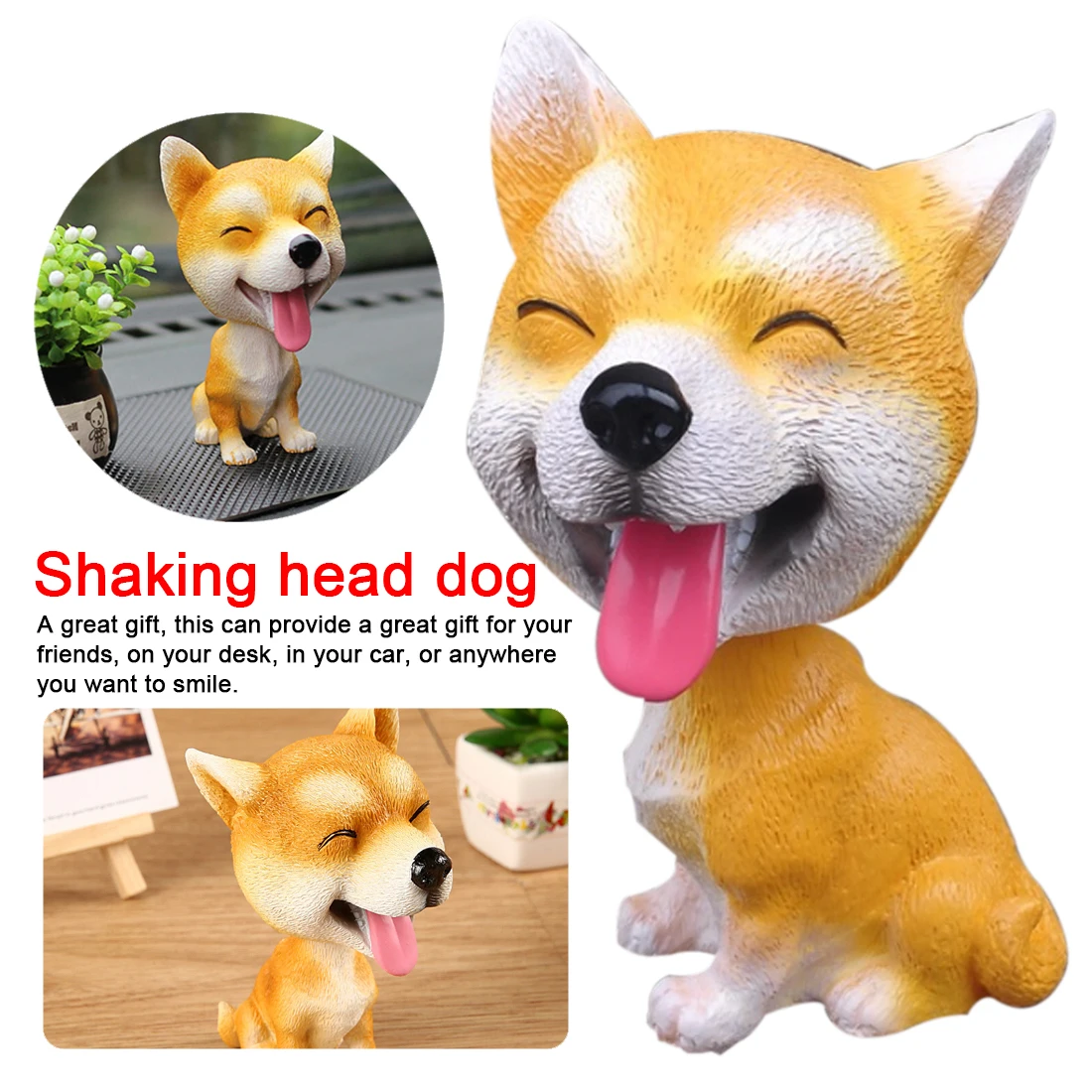 Кивающая собака забавная встряхившая голова игрушки Симпатичные Bobblehead куклы-щенки качели автомобиля украшения дома авто Декор интерьера автомобиля игрушки для приборной панели