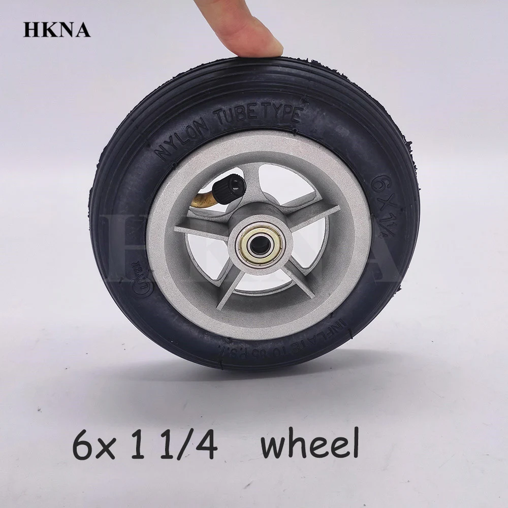 

6 Inch 6x1 1/4 Inner Tube Tire Wheel for 6*1 1/4 Inflation Wheels Wheelchair Pneumatic Gas Mini Electric Scooter Accessory