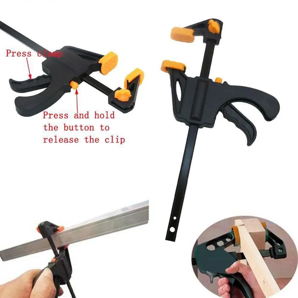 

Spreader Work Bar Clamp F Clamp Grip Gadget Tool DIY Clip Ratchet Inch Quick 4 Release Wood Squeeze Kit Speed Hand Working X6F6