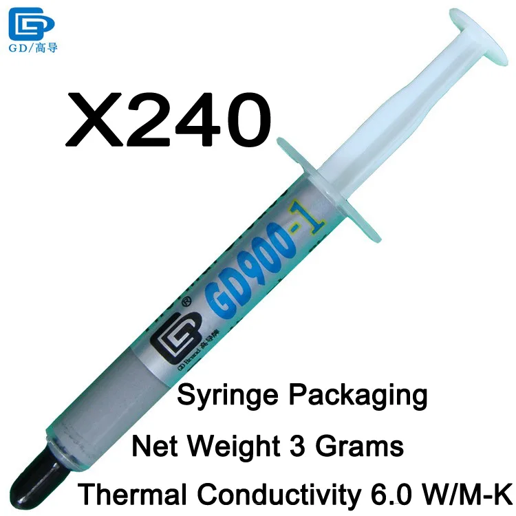 GD900-1-SY3 240 PCS GD900-1 Термальность проводящая силиконовая смазка паста соединения, содержащий серебристо-серый CN30 CN150 CN1000 ST30 SSY1 SY1 SY3 SY7 SY15 SY30 BX3 - Цвет лезвия: GD900-1-SY3 240 PCS