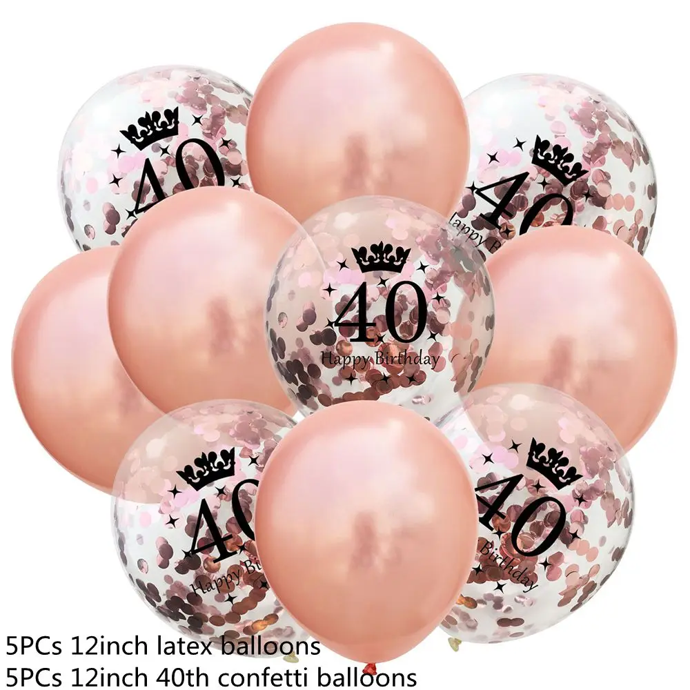 rose gold series 10 шт 12 дюймов латексные разноцветные шары Мини Блестящие конфетти воздушный шар надувной шар для дня рождения принадлежности для украшения свадебной вечеринки - Цвет: rose gold series
