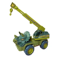 dinosaur construction toys dump crane and concrete mixer trucks construction vehicles toys as christmas or birthday gifts for