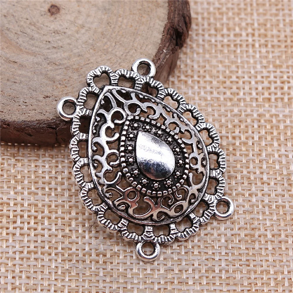 

15 шт. 31x39 мм античное серебро 4 отверстия цепочка для тела соединительные шармы сделай сам Ретро ювелирные изделия подходят для серьги, брело...