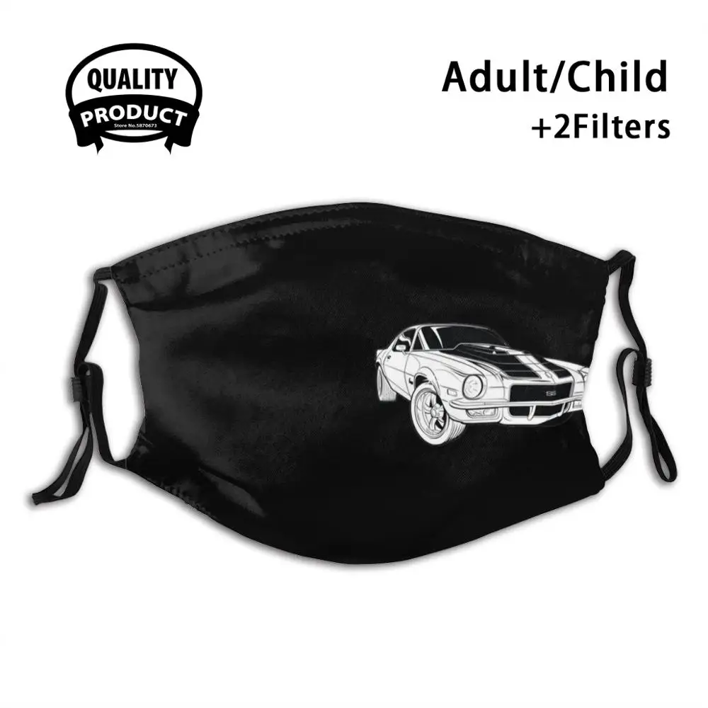 

Забавная крутая Тканевая маска Ss для автомобиля, американская автомобильная маска для Chevrolet, американская автомобильная маска для мышечной...