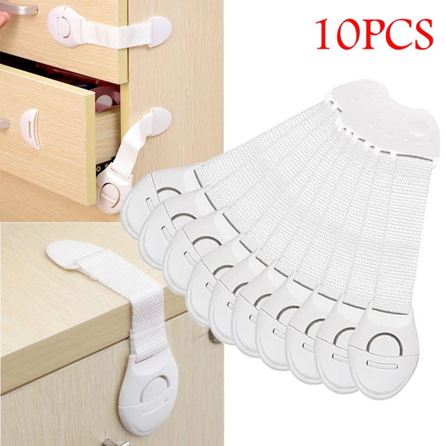 10pcs Child Safety Cabinet Lock Baby Proof Security Protector Drawer Door Cabinet Lock Plastic Protection Kids Safety Door Lock 1