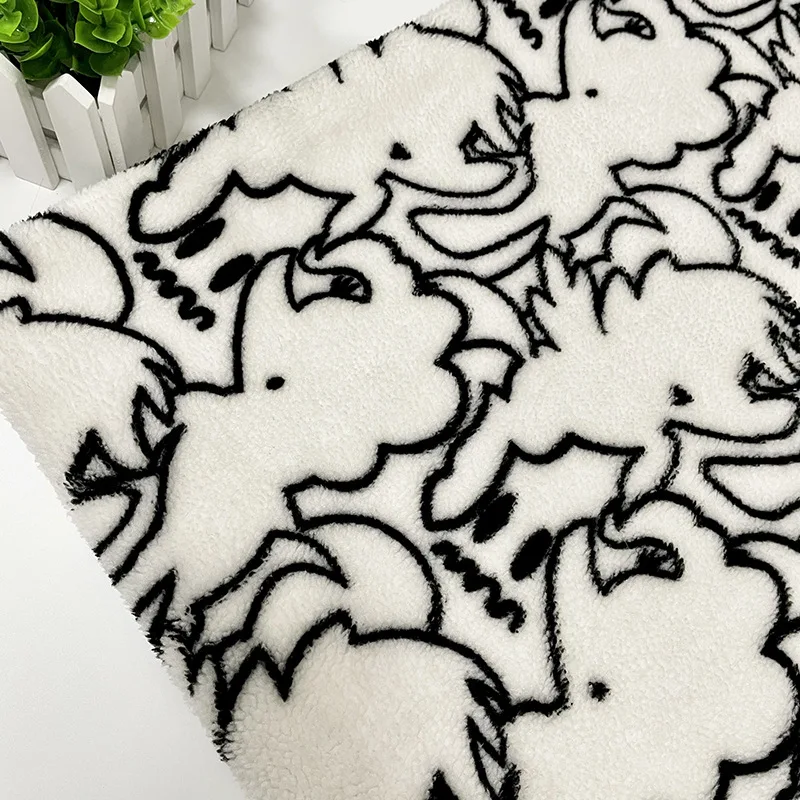 

Grain lamb hair color printing jacquard autumn and winter warmth trend for men and women coats bags shoes and hats plush fabric