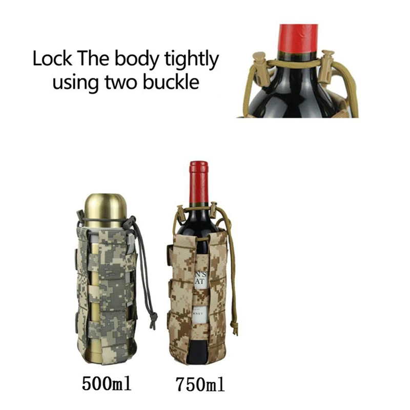 

Tactical Equipment Kettle Bag Adjustable Army Fans Climbing Hiking Camping Water Bottle Bags