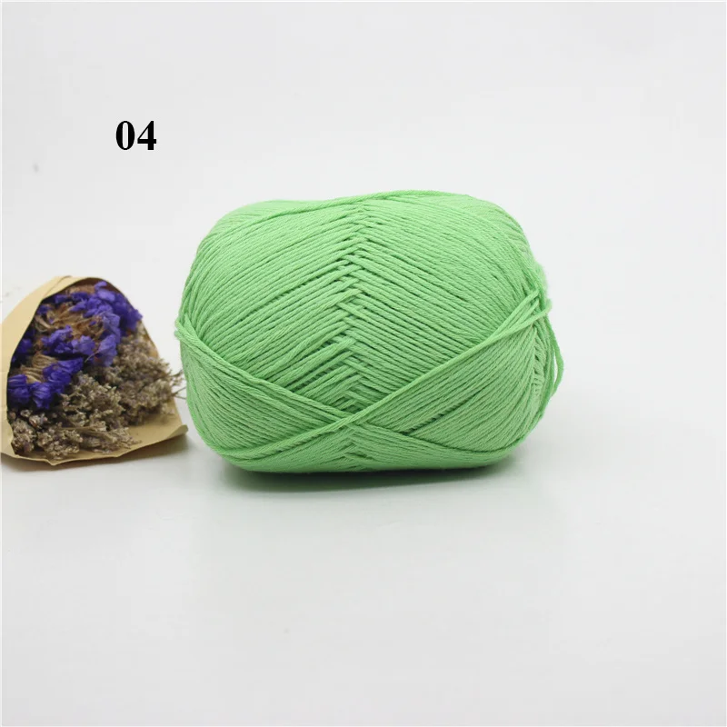 1pc 04 1 шт. пряжа хлопок Хлопок Вязание Пряжа для Вязания Пряжи для Вязания Мягкие Плавные Естественные Анти-Пиллинг 20 Цветов - Цвет: 1pc 04